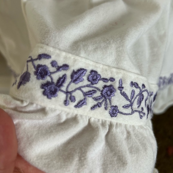 laurenmorgan413 - Eileen West White Flannel Nightgown Prairie Victorian M - Picture 6 of 12